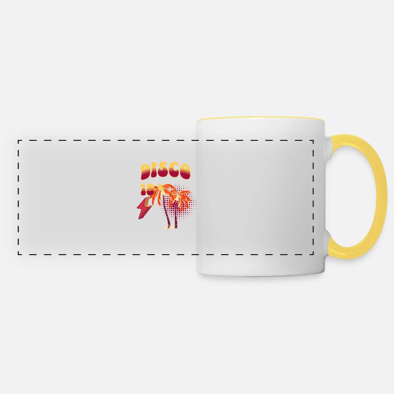 Disco T Shirt - Panoramic Mug - white/yellow