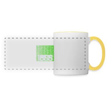 Né en 1955 - Mug panoramique contrasté et blanc - blanc/jaune - Devant