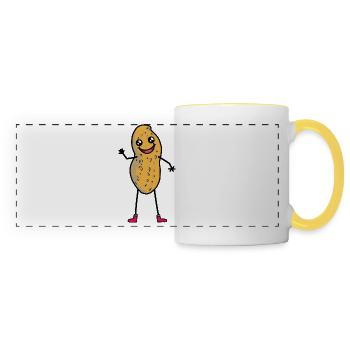 Friendly Hello Peanut Greetings Greetings Nut - Panoramic Mug - white/yellow - Front