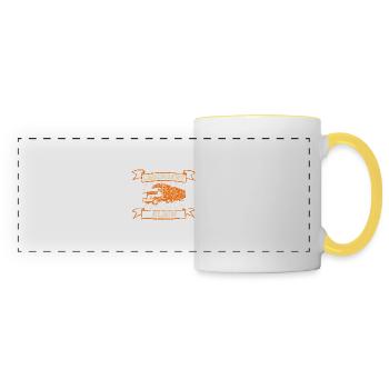 Camion Albin - Mug panoramique contrasté et blanc - blanc/jaune - Devant