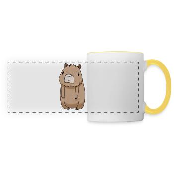capybara - Panoramatasse - Weiß/Gelb - Vorne