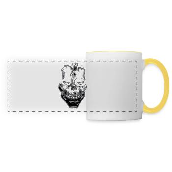 New Bad Skull the Special Skull - Panoramic Mug - white/yellow - Front