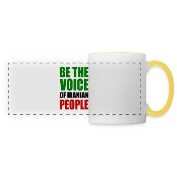 Be the voice of iranian people - Panoramatasse - Weiß/Gelb - Vorne