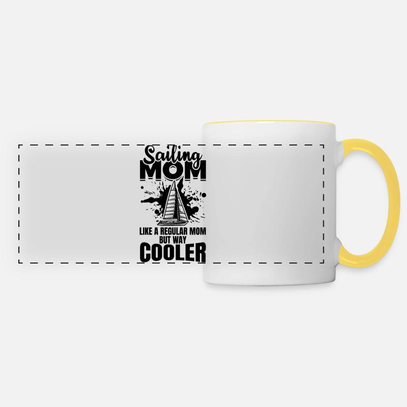 Mère Marin - Mug panoramique contrasté et blanc - blanc/jaune