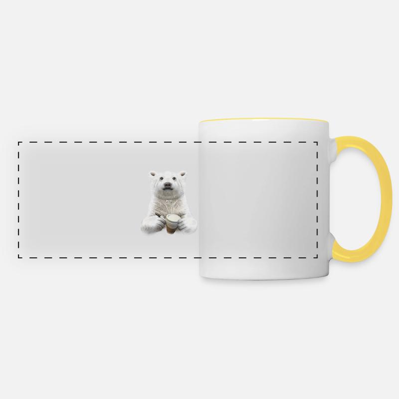 BARISTA (PLAIN) - Panoramic Mug - white/yellow