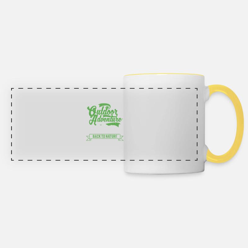 Outdoor Adventure - Women's fit Tee. - Panoramic Mug - white/yellow