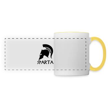 Sparte - Mug panoramique contrasté et blanc - blanc/jaune - Devant