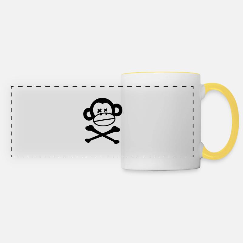 Skull Ape - Panoramatasse - Weiß/Gelb