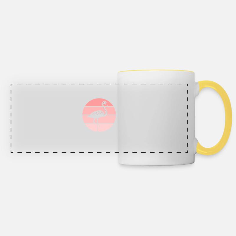 flamingo - Panoramic Mug - white/yellow