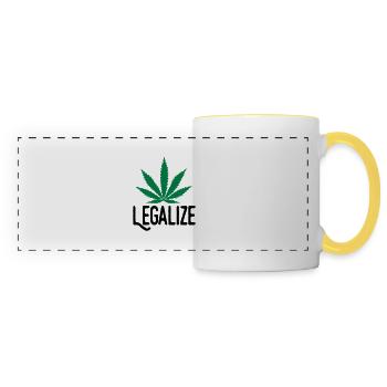 legalize - Panoramatasse - Weiß/Gelb - Vorne