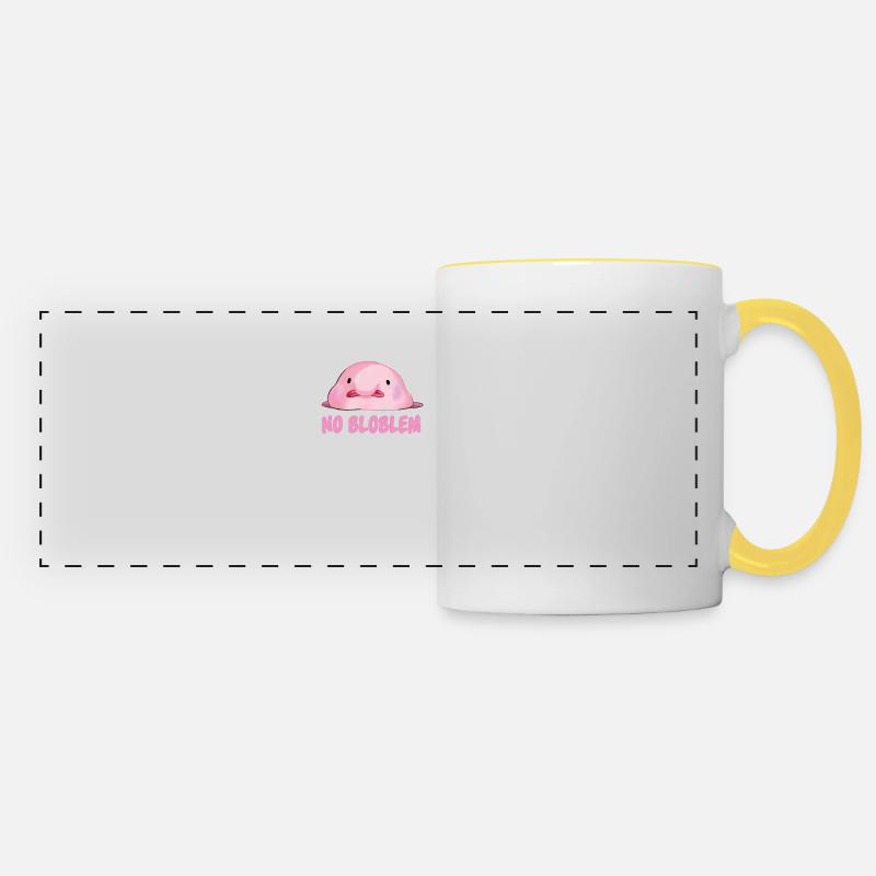 Blobfish - Panoramic Mug - white/yellow