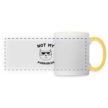 Not My Purroblem - Panoramic Mug - white/yellow - Front