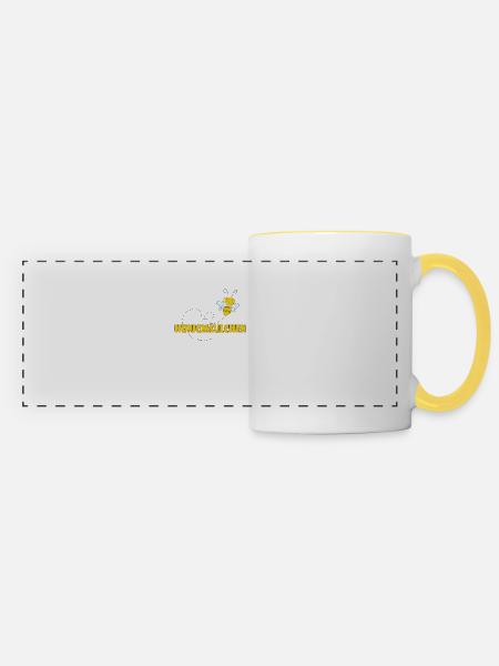 Kosename Honigmäulchen Geschenkidee - Panoramatasse - Weiß/Gelb