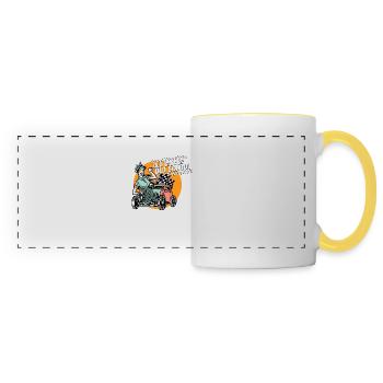 Pinup vintage rockabilly - Panoramic Mug - white/yellow - Front