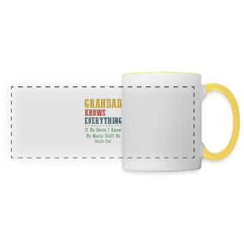 Grandad Knows Everything - Panoramic Mug - white/yellow - Front