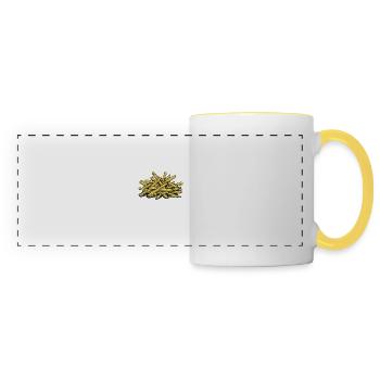 Conception de frites - Mug panoramique contrasté et blanc - blanc/jaune - Devant