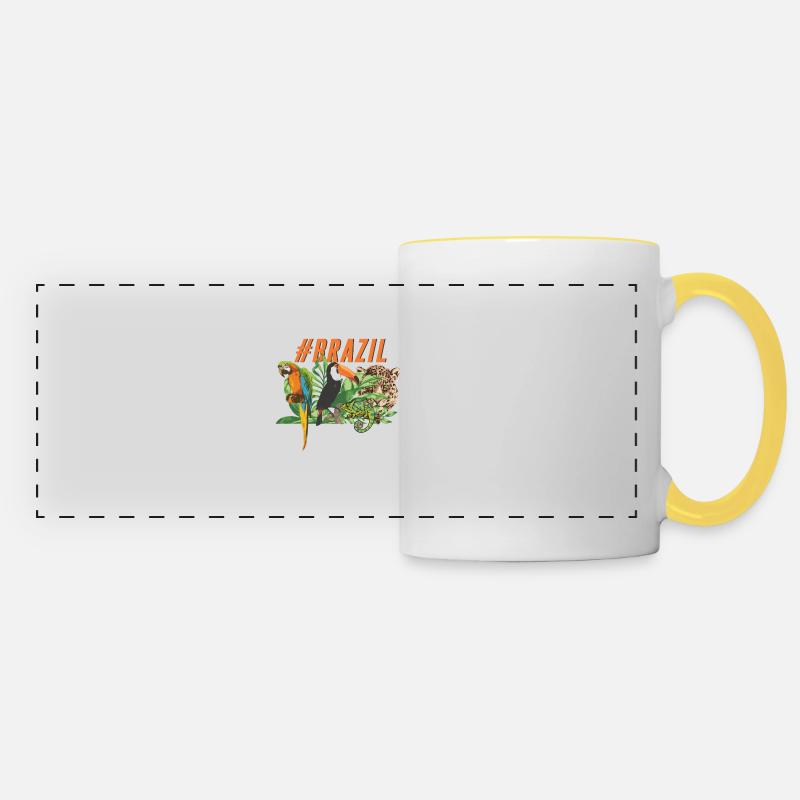 Brasilien - Panoramic Mug - white/yellow