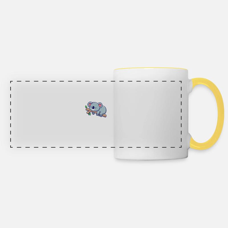 Koala - Panoramic Mug - white/yellow