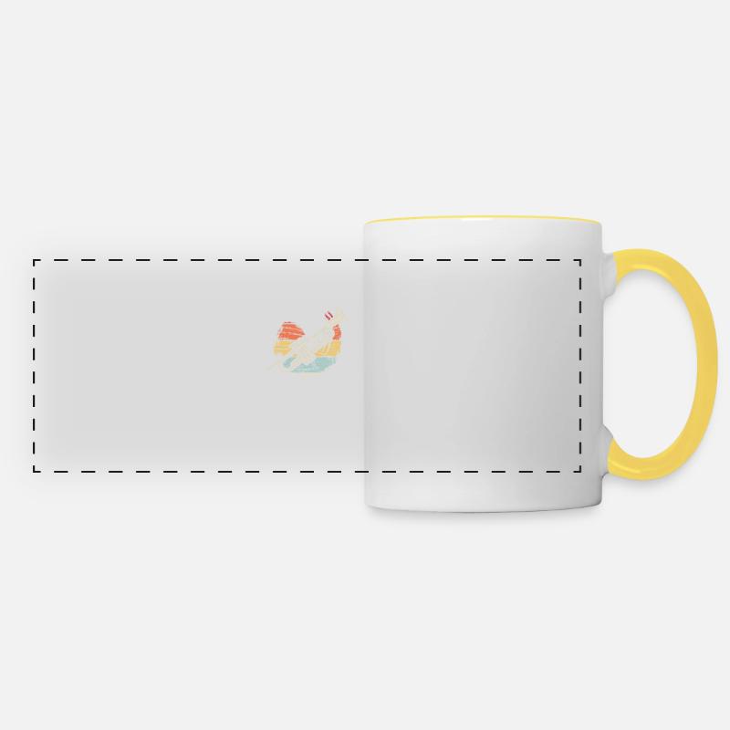 Trumpet Player - Panoramic Mug - white/yellow