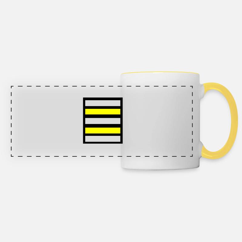 Lieutenant Colonel - Panoramic Mug - white/yellow