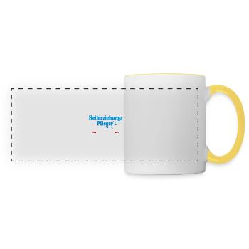 Heilerziehungspfleger Design Superkräfte Beruf - Panoramatasse - Weiß/Gelb - Vorne