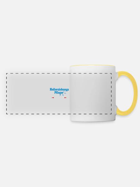 Heilerziehungspfleger Design Superkräfte Beruf - Panoramatasse - Weiß/Gelb