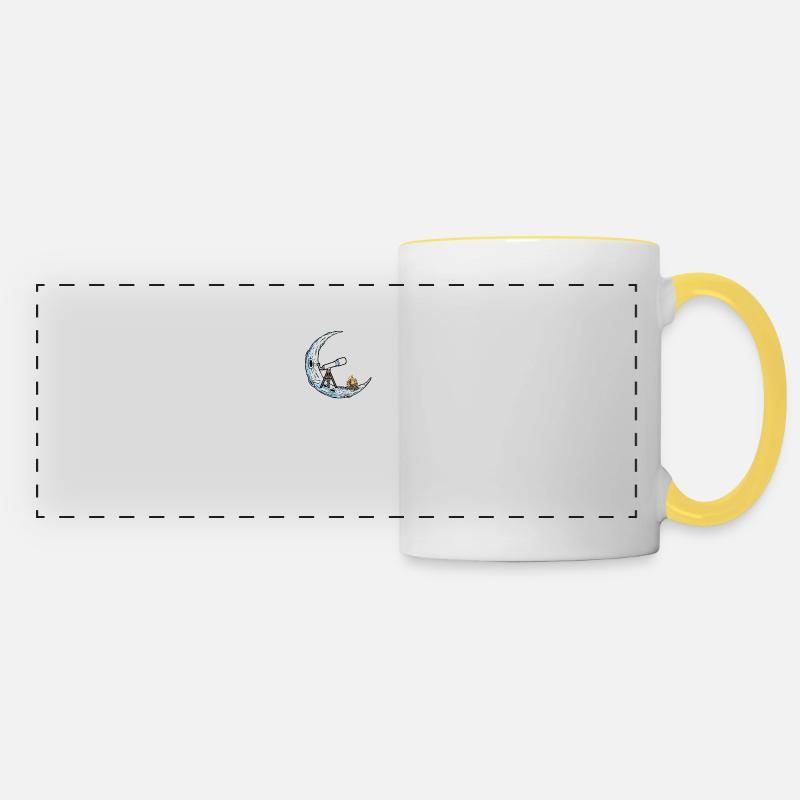 Hello Darkness My Old Friend - Panoramic Mug - white/yellow
