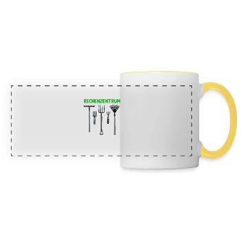 Rechenzentrum Garten Rechen Geschenk Für - Panoramatasse - Weiß/Gelb - Vorne