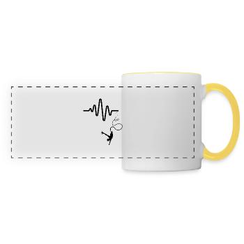 Bungee Jumping Sports extrêmes Bungeespringen cadeau - Mug panoramique contrasté et blanc - blanc/jaune - Devant