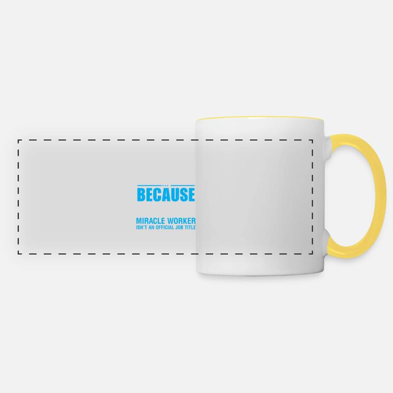 Insurance agents are heroes - Panoramic Mug - white/yellow