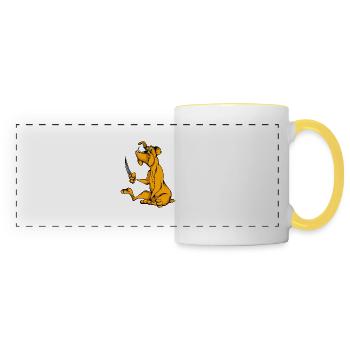 Funny dogs 4 - Panoramic Mug - white/yellow - Front
