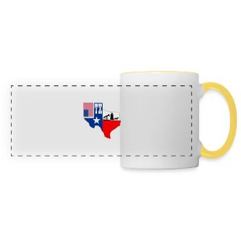 Texas - Mug panoramique contrasté et blanc - blanc/jaune - Devant