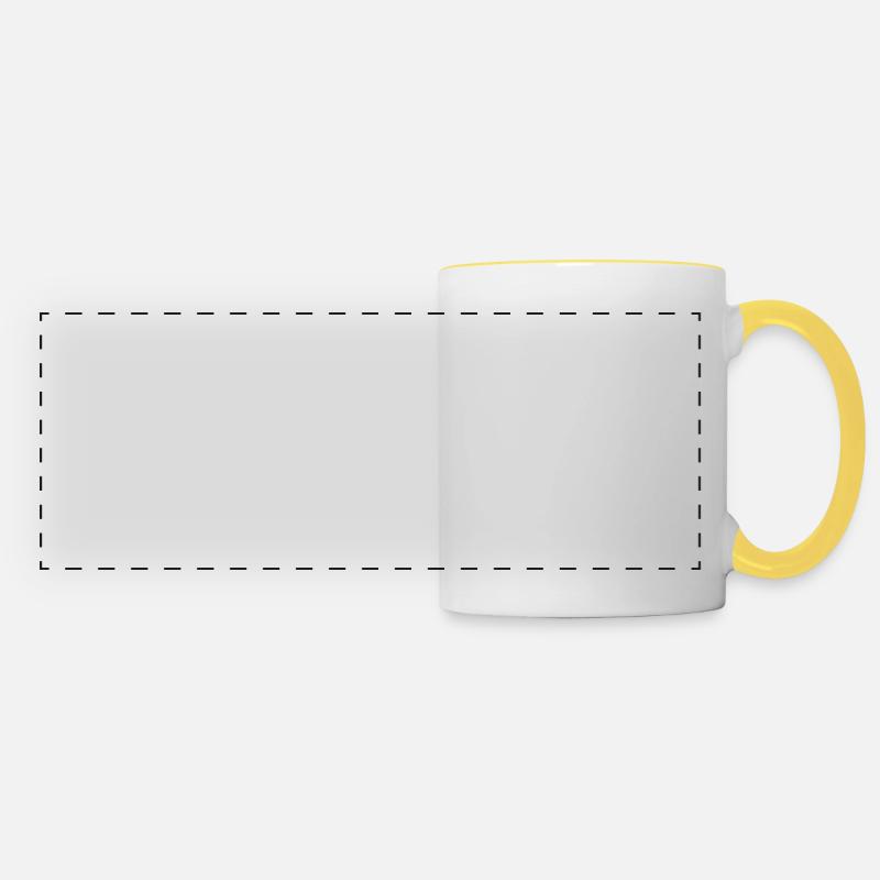 Never stop growing gardening gift - Panoramic Mug - white/yellow