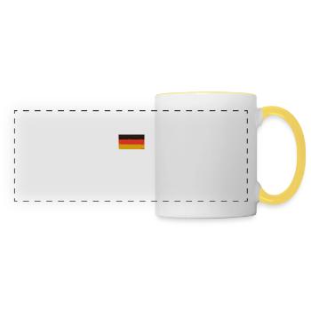 Germany German flag Deutsche Fahne Germany - Panoramic Mug - white/yellow - Front