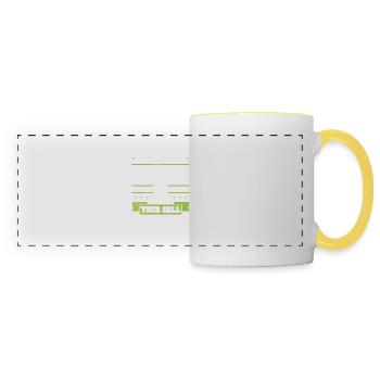 Tennis - Mug panoramique contrasté et blanc - blanc/jaune - Devant