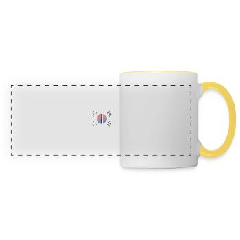 Made in Korea - Mug panoramique contrasté et blanc - blanc/jaune - Devant