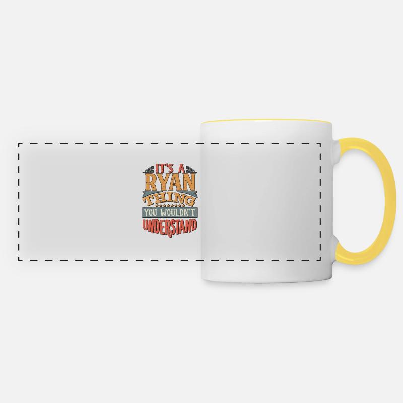 It's A Ryan Thing You Wouldn't Understand - Ryan - Panoramic Mug - white/yellow