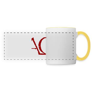 Alpha-Oméga - Mug panoramique contrasté et blanc - blanc/jaune - Devant