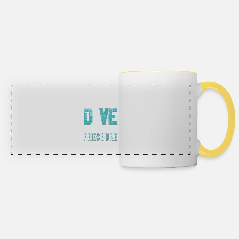 plongée plongée - Mug panoramique contrasté et blanc - blanc/jaune