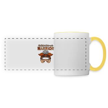 Multiple sclerosis warrior ms consciousness graph - Panoramic Mug - white/yellow - Front