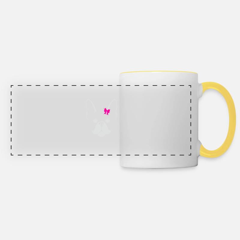 Dog - Panoramic Mug - white/yellow