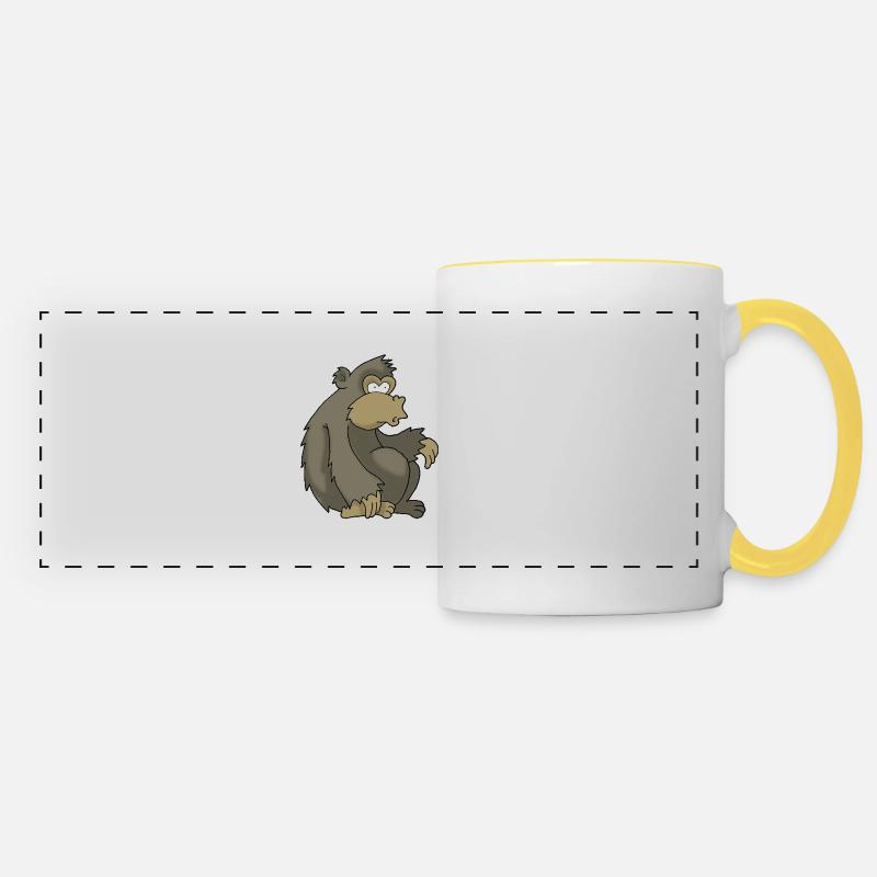 Gorilla - Panoramic Mug - white/yellow