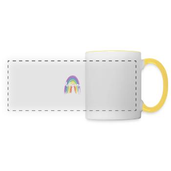 ADRIANA Rainbow Cursive - Panoramic Mug - white/yellow - Front