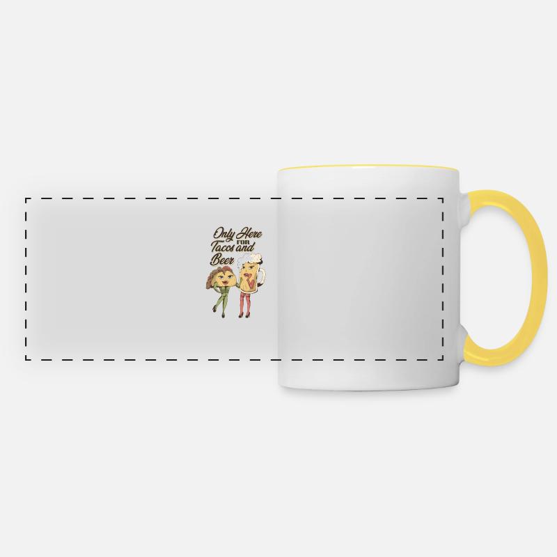 The Codefather Programmer Hacker Computer Code - Panoramic Mug - white/yellow