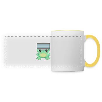 Froggy Demi boy - Panoramic Mug - white/yellow - Front