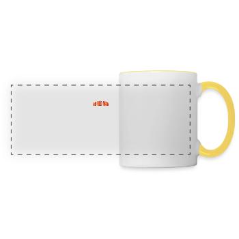 Voilier Marin Capitaine Voilier Voile Voile - Mug panoramique contrasté et blanc - blanc/jaune - Devant