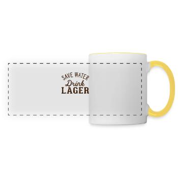Save water drink storage - Panoramic Mug - white/yellow - Front