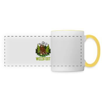 Marijuana Bigfoot Weed - Panoramic Mug - white/yellow - Front