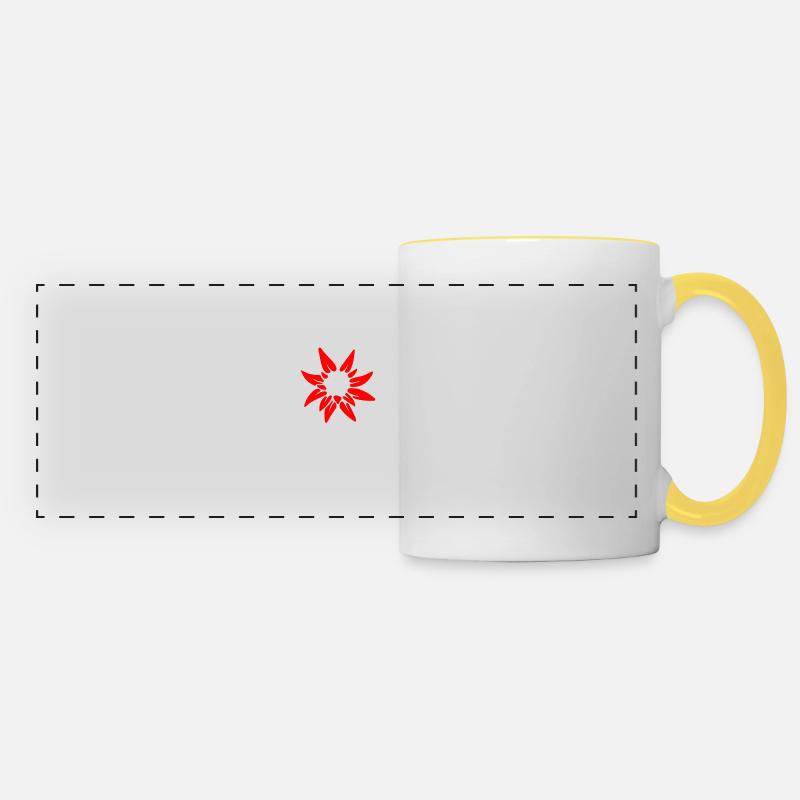 Swiss gentian - Panoramic Mug - white/yellow