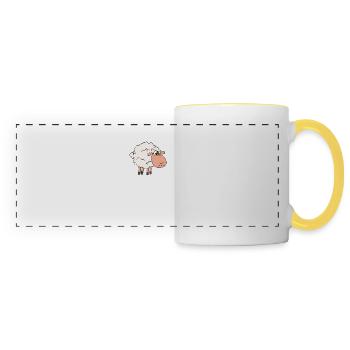 I Love Sheep And Maybe 3 People - Panoramic Mug - white/yellow - Front